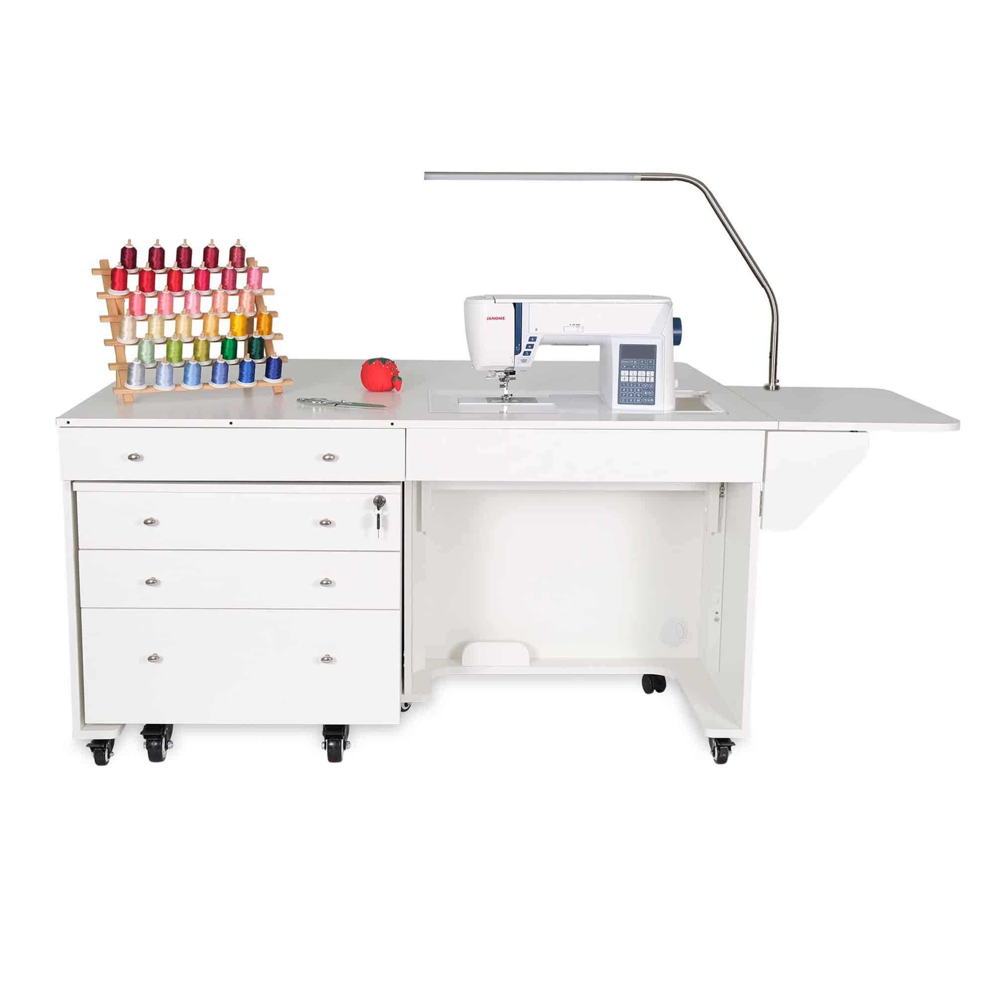 Kangaroo & Joey is a signature full-size sewing cabinet by Kangaroo Sewing Furniture featuring a 3-position hydraulic lift, available at Arrow Sewing Furniture.