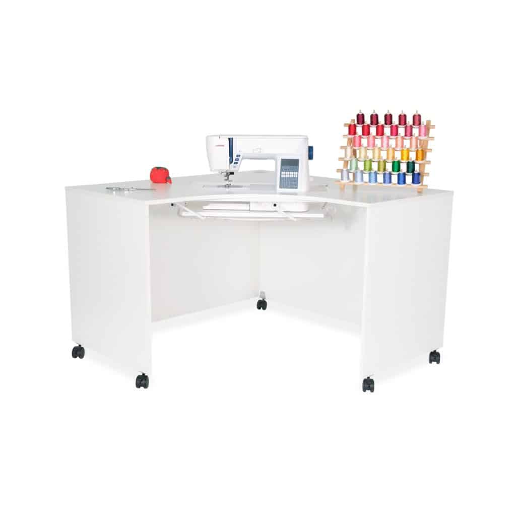 Meet MOD Corner Sewing Cabinet – the cabinet designed to save you space and maximize your sewing area! Shop at Arrow Sewing.