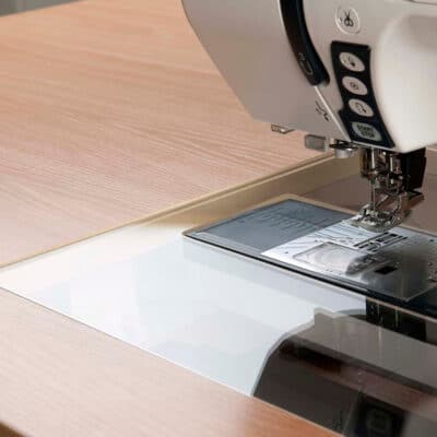 Custom acrylic insert for sewing machine