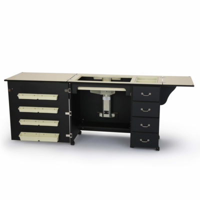 Norma Jean Sewing Cabinet Sewing machine cabinet with machine insert and storage