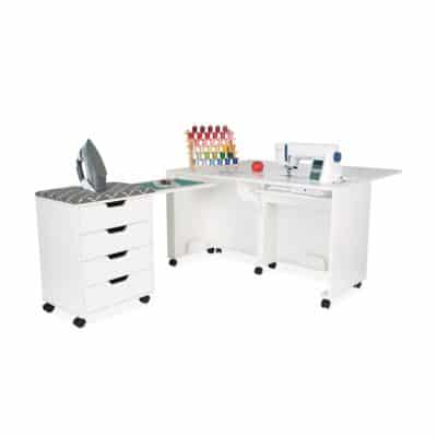Laverne and Shirley Sewing Cabinet is Arrow Classic Sewing Furniture’s premiere sewing cabinet. It's designed for maximum comfort and unrivaled convenience.