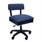 Duchess Blue Sewing Chair (H8130) from Arrow Sewing Furniture with adjustable height and swivel base