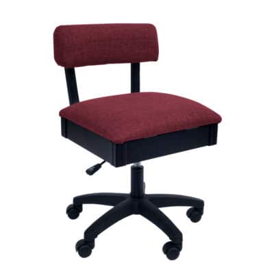 Crown Ruby Sewing Chair (H8150) from Arrow Sewing Furniture with adjustable height and swivel base