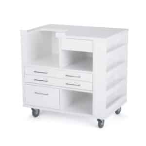 White Ava Embroidery Cabinet (9301B) from Kangaroo Sewing Furniture without embroidery machine