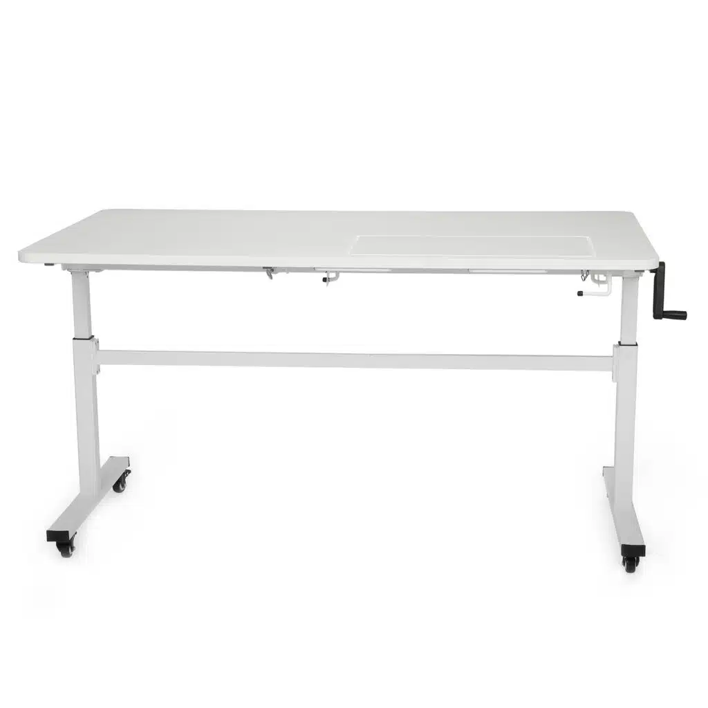 Tasmanian II Sewing Table (K9111) from Kangaroo Sewing Furniture in free arm sewing position