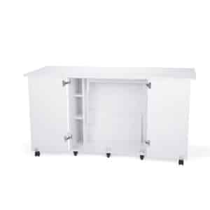 White Emu Sewing Cabinet (K9411) from Kangaroo Sewing Furniture in free arm positin
