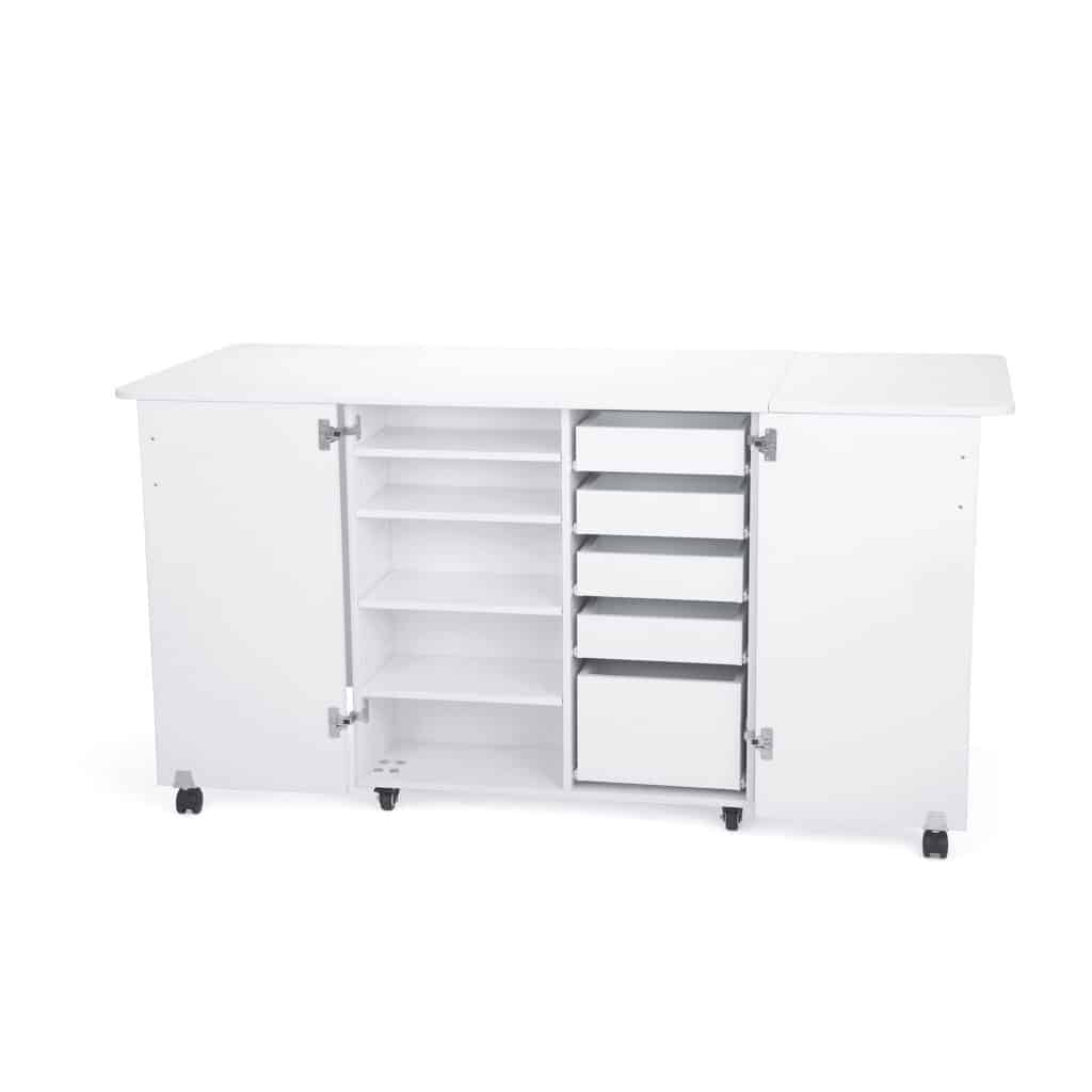 White Emu Sewing Cabinet (K9411) from Kangaroo Sewing Furniture with storage