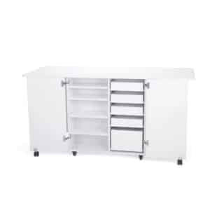 White Emu Sewing Cabinet (K9411) from Kangaroo Sewing Furniture with storage