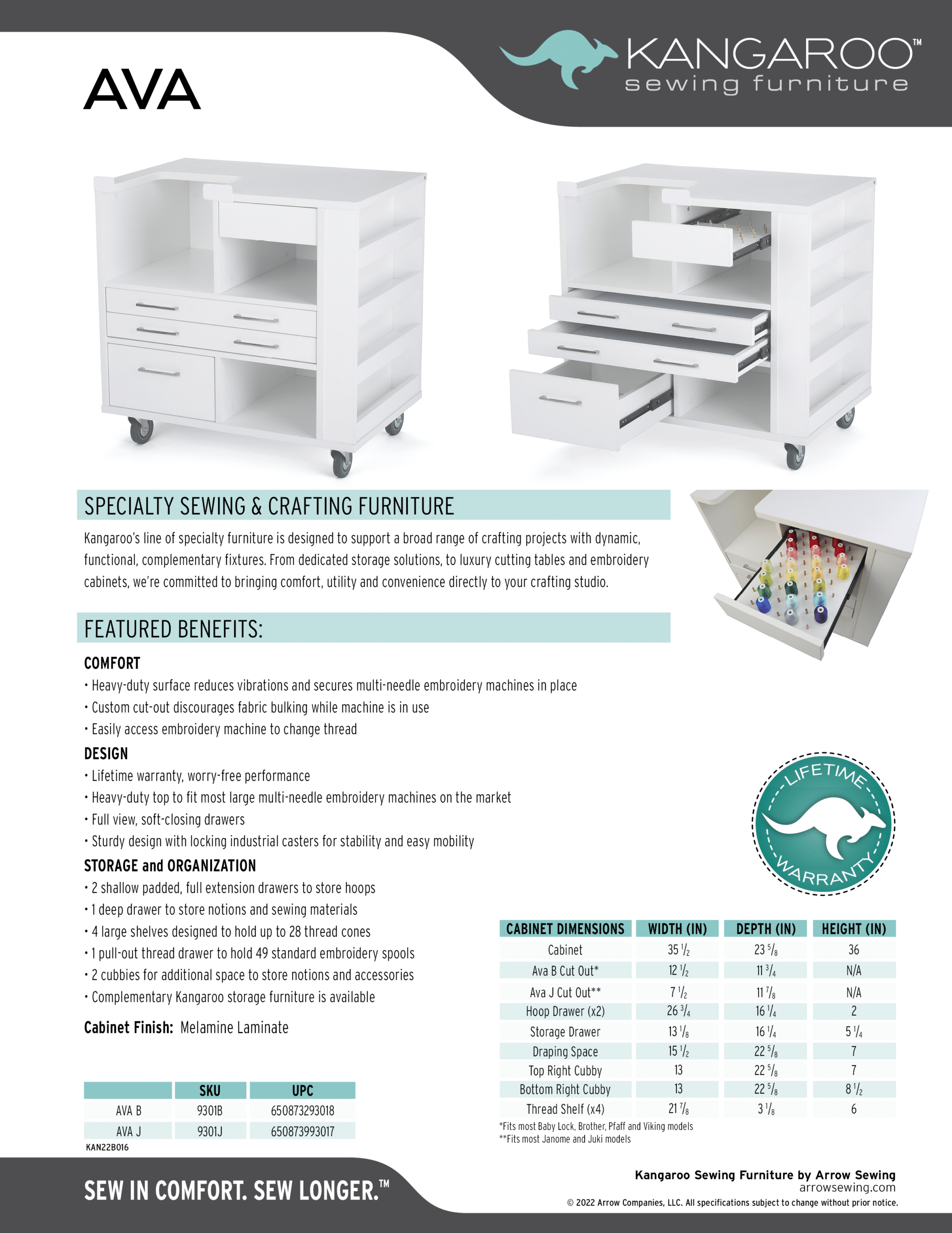 ava sewing cabinet