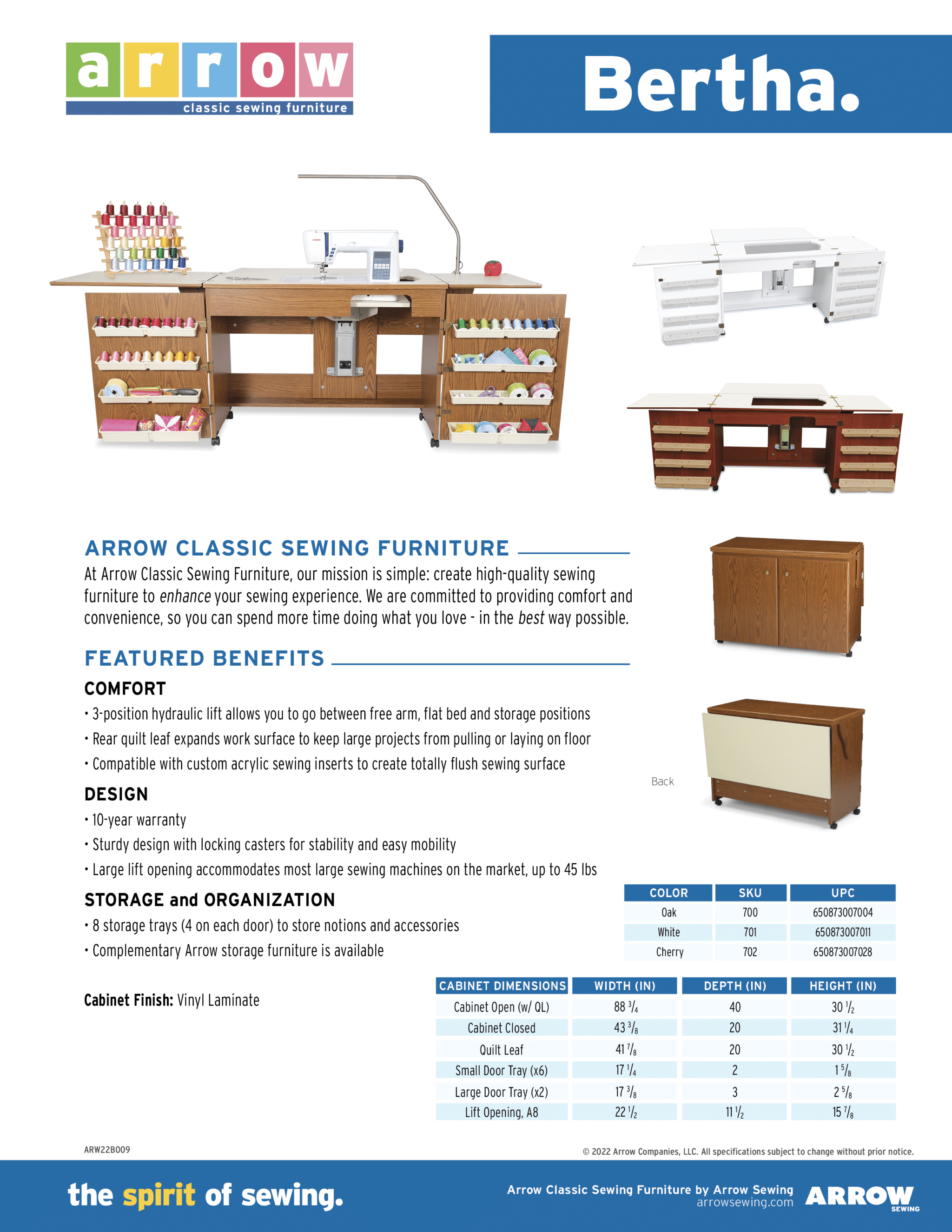 bertha sewing cabinet