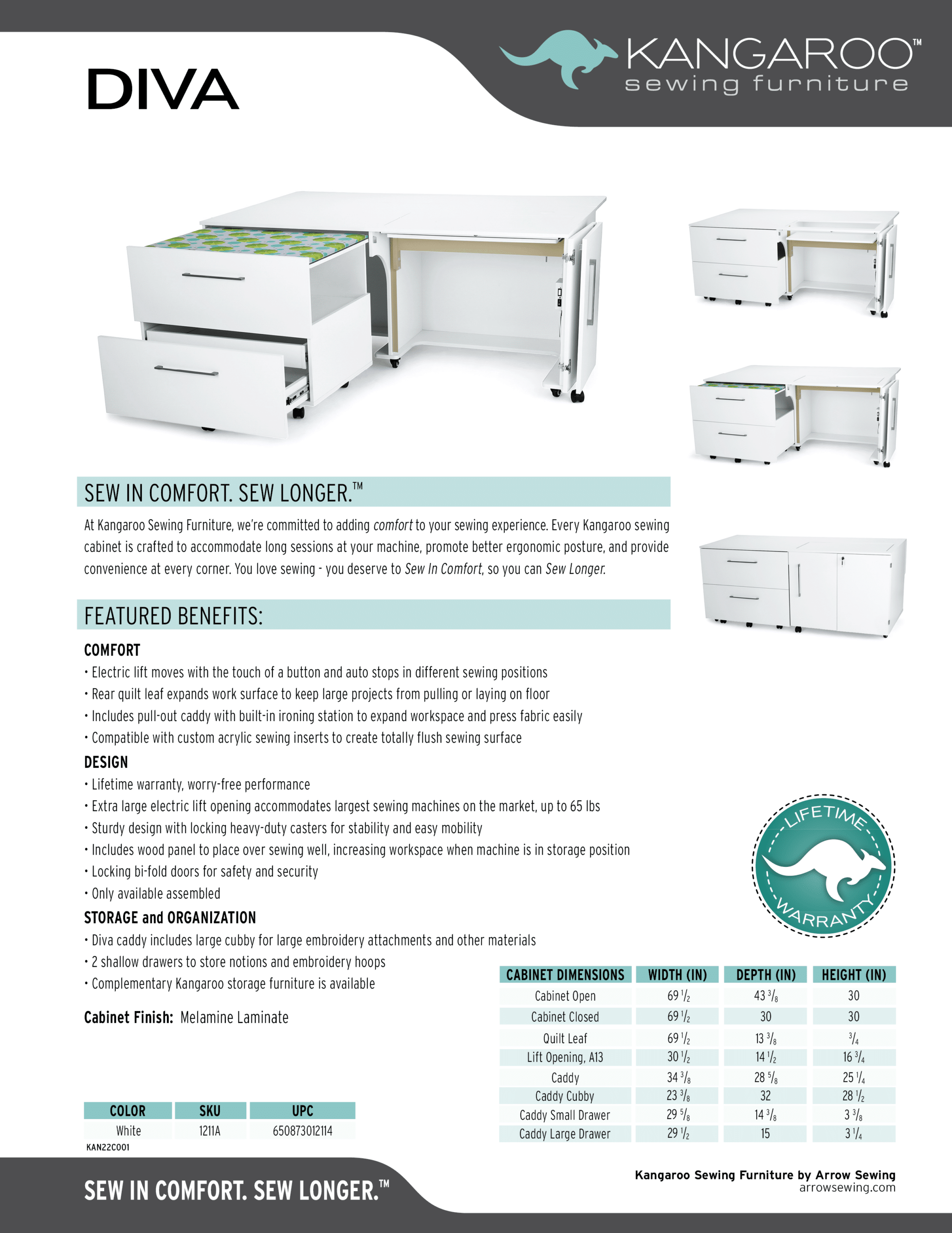 Diva sewing cabinet