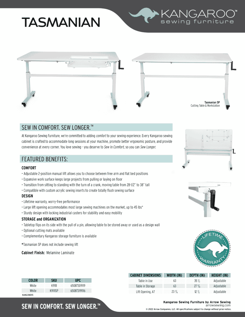 tasmanian cutting table