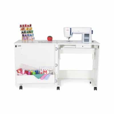 Judy Sewing Cabinet is a dynamic, mid-size sewing cabinet, perfect for compact sewing areas.