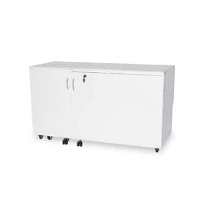 Outback Electric Sewing Cabinet offers luxury features such as a programmable electric lift. Adaptable to multiple sewing configurations. Show at Arrow Sewing.