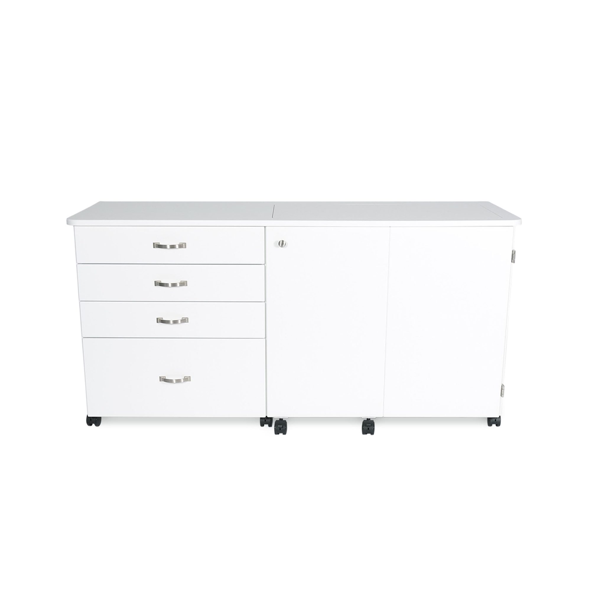 plain white storage cabinet