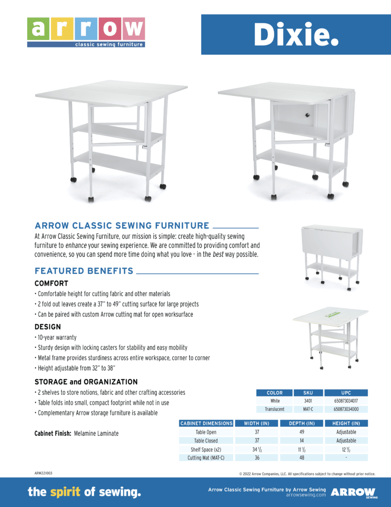 dixie cutting table