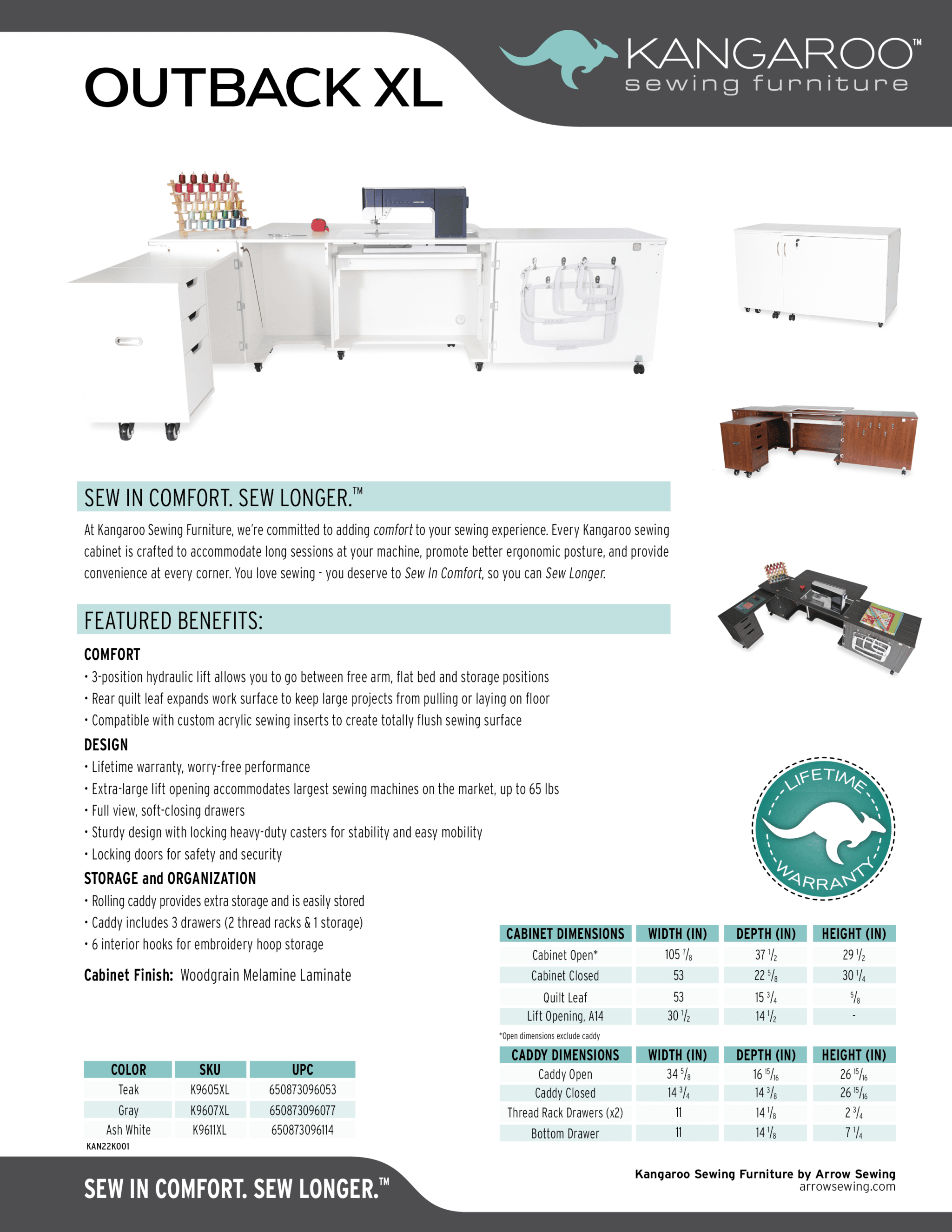 outback xl sewing station