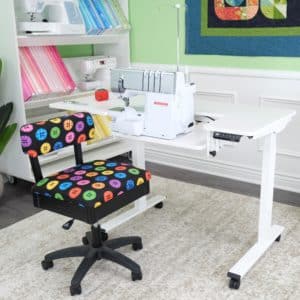 Small room with ergonomic sewing station