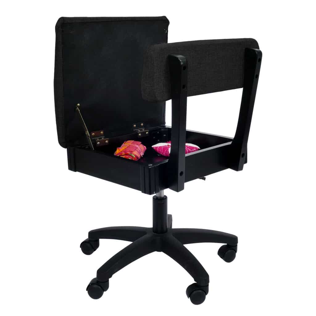 Baroness Black Hydraulic Sewing Chair - H8170 04 - Arrow Sewing