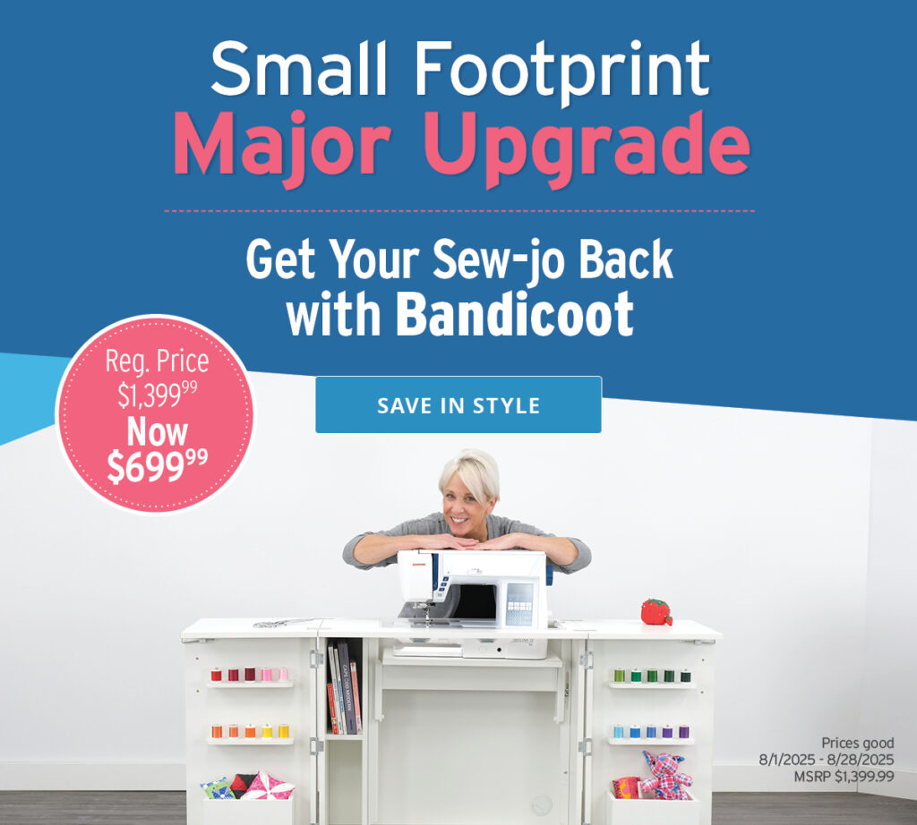 Home - 8.1 8.28 Bandicoot Discount Email Hero 1 - Arrow Sewing